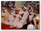 معالي وزير العدل الاوقاف يتوسط السادة العلماء في الاحتفال بمسجد الشيخ خليفه